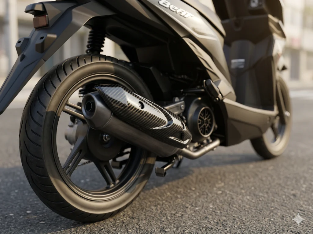garnish cover muffler pelindung knalpot Honda BeAT 2026 karbon