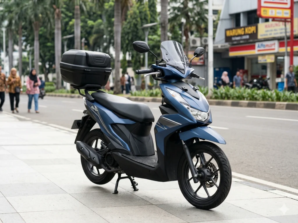 Honda BeAT 2026 dengan aksesoris lengkap tampak samping