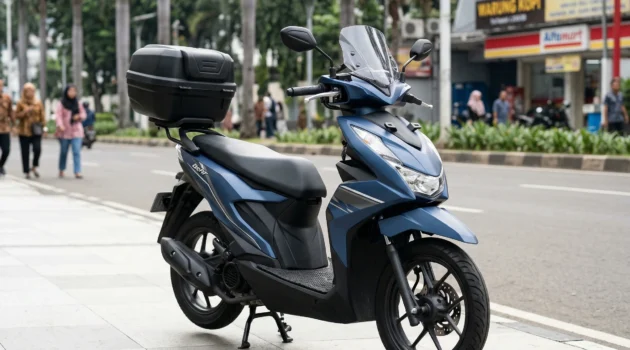 Honda BeAT 2026 dengan aksesoris lengkap tampak samping
