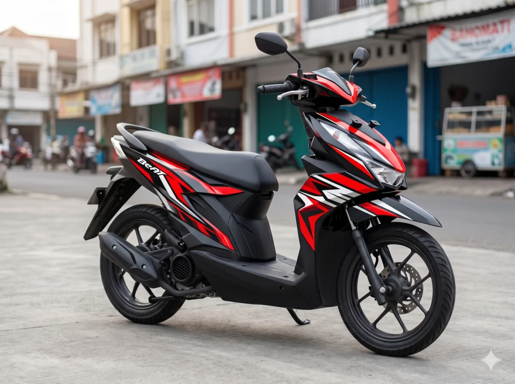 Honda BeAT 2025 stiker full body custom racing look tampak samping