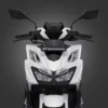 visor Honda Vario 160 ABS smoke black HGA terpasang tampak samping